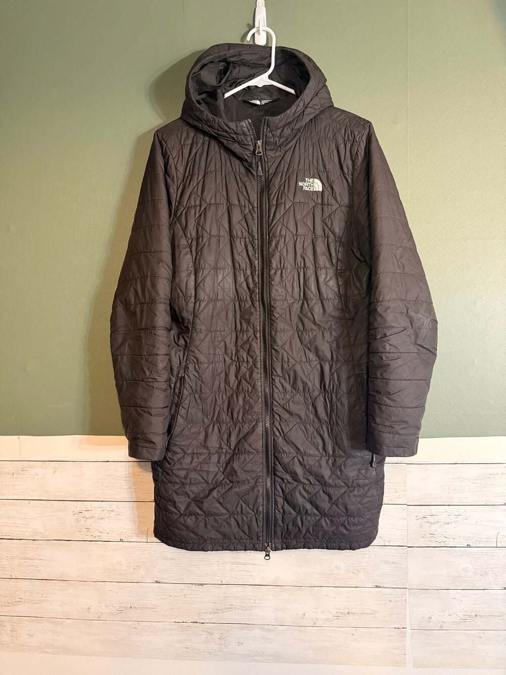 The North Face Women's Tamburello Parka Black Insulated Hooded Coat L